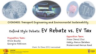 UNSW rCITI CVEN3402 Students Debate: EV Rebate or EV tax