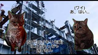 【猫ミーム】底辺建設作業員の1日