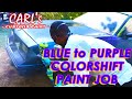 Blue to Purple colorshift paint job at home