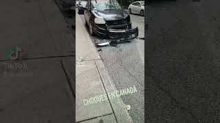 Grabé un choque en CANADA ,#canada #gentehonesta #accidente