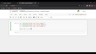 Python program to check if the given 3 angles can form a triangle or not.