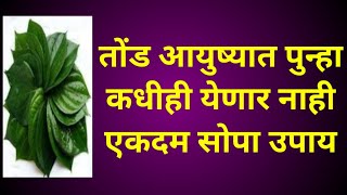 तोंड आल्यावर घरगुती उपाय मराठी | tond yene upay in marathi #tondalyavarupay health is wealth