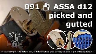 091 ASSA d12 Level 2 🔐 picked, gutted and explained