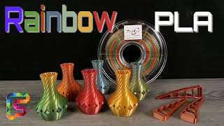 3D Printed models in Zi-Rui Rainbow Gradient filament