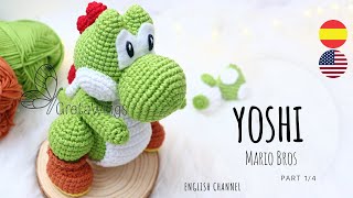 Yoshi Mario Bros Amigurumi Part 1/4 - Tutorial Sub 🇺🇸🇪🇸/ GretaWings