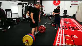 Peter Rosenfeld lifts 100kgs at Your Sports Therapist Northwich