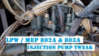 MEP 802A - LPW injection pump tweak