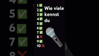 Wie viele Lieder kennst du?