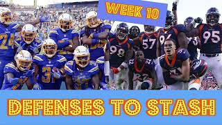Defenses/ST To Stash Week 10 Fantasy Football