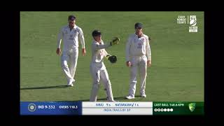 Natarajan on debut faces the fastest over of the Series from Starc at Gabba 2021 #Natarajan #starc