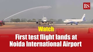 Watch: First test flight successfully lands at Noida International Airport | Jewar