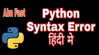 Types of Errors in Python Programming Handling Errors in python Indentation Error @PankajEduTech