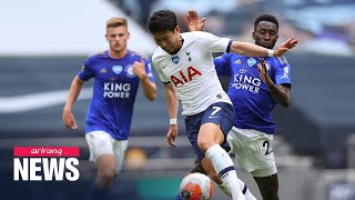 Son Heung-min's goal for Tottenham later changed to own goal, but his team win 3-0 against Leicester