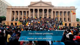 Sri Lanka vive día de furia; tiran a líderes políticos