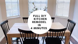 FULL DIY kitchen remodel in 4 minutes!!