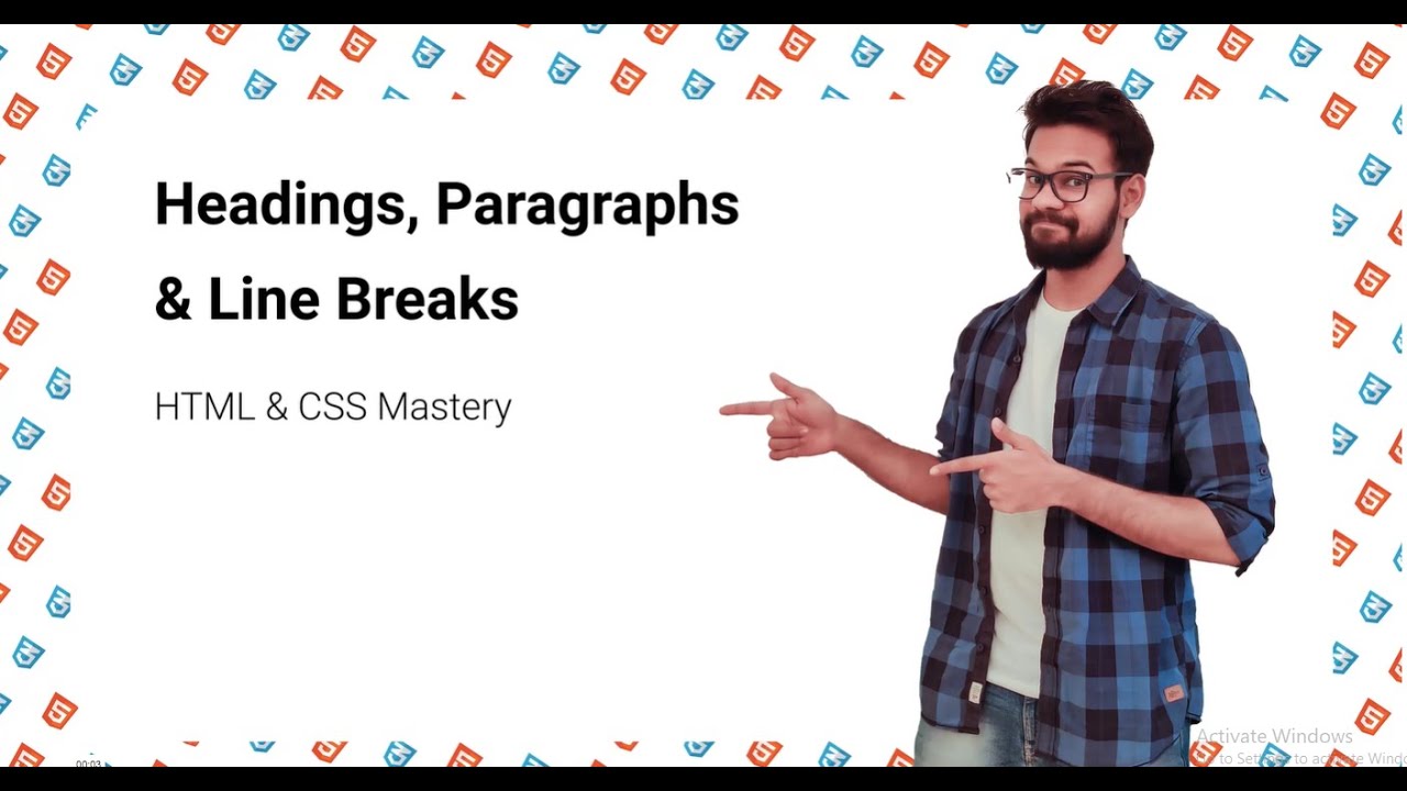 Headings Paragraphs And Line Breaks | HTML & CSS Mastery | Full Stack ...