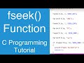 fseek() Function | C Programming Tutorial