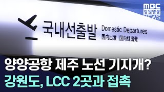 양양공항 제주 노선 기지개? 강원도, LCC 2곳과 접촉 20240318