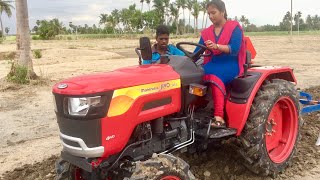 Village Girl Driving Mahindra mini tractor & cultivator | MAHINDRA JIVO 245 DI 4WD - Come to Village