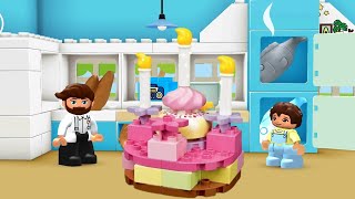 Lego Duplo Cake and Juice party, Bakery Cake cafe| #shamkidsgame #legoduplo #kidsvideo