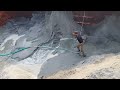 amazing sand unload in big barge