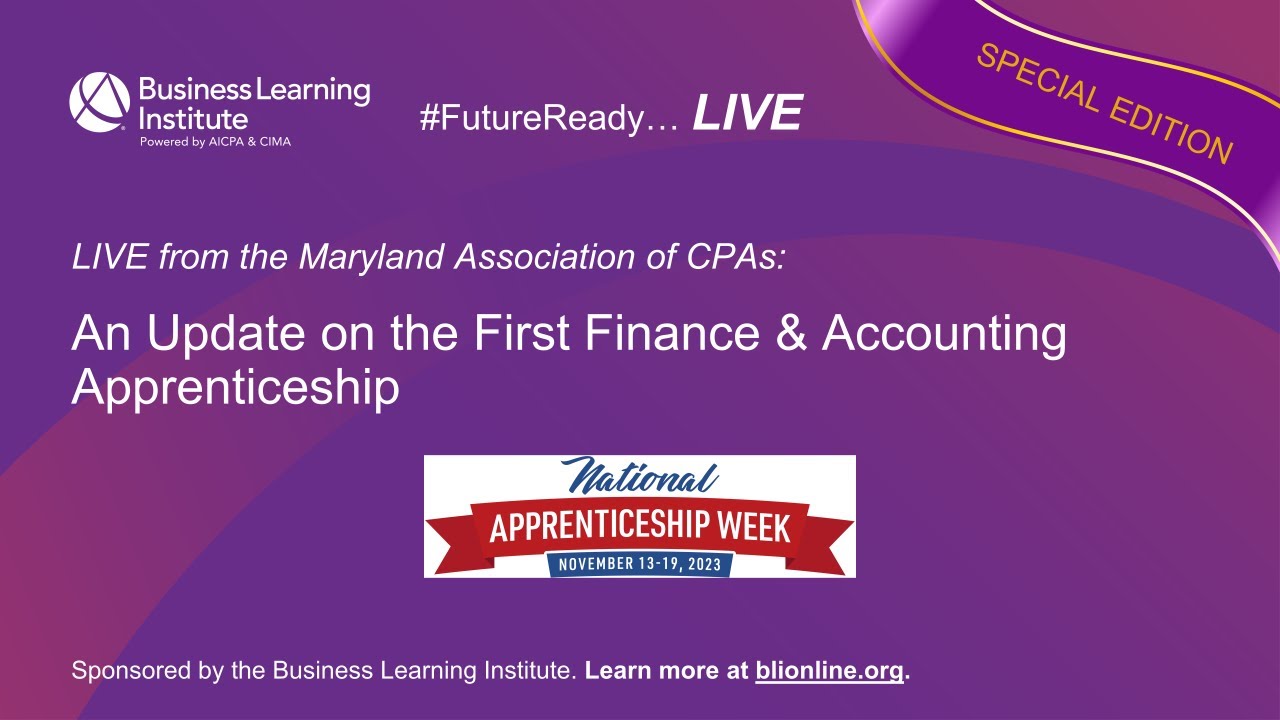 Update On The First Finance Accounting Apprenticeship Youtube