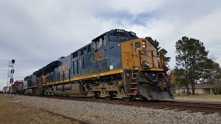 {3343} CSX Q478-25 TIER 4 Motor Leading With A Action Of HornShow Passing - Pembroke, NC