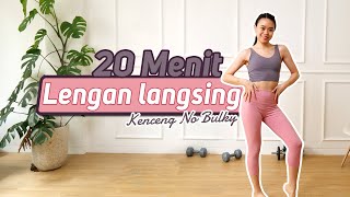 20 menit Olahraga Lengan Bergelambir - dengan dumbbell