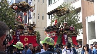 2014 名古屋まつり山車揃を終え東区に戻る5輌の山車