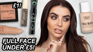 FULL FACE OF PRODUCTS UNDER £5/$5! *Amazing* cheap makeup that you NEED! (This lasted for hours!!)
