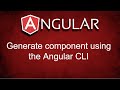 Angular: generate component using ng CLI