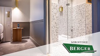 Miroiterie Berger | Pose de paroi de douche pour les suites de l'Hostellerie de la Briqueterie