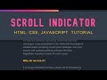 Create Scroll Indicator using Javascript | No Plugin Required