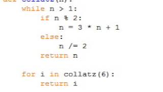 Collatz conjecture in Python