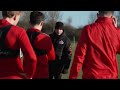 lads prepare for luton inside training