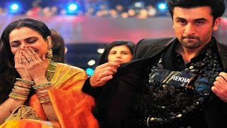 Filmfare Awards 2015 - Ranbir Kapoor And Rekha Funny Moments