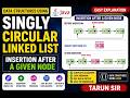 Singly Circular Linked List Insertion After a Given Node in Java | Data Structures Using Java