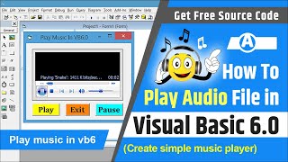 How to play audio file in visual basic 6.0 | Create music player in VB
