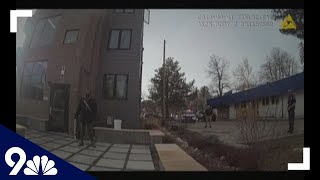 RAW: Bodycam video shows police confront man picking up trash outside building