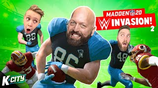 GIANT OFFENSE in Madden NFL 20! (WWE Invasion Part 2) K-City Gaming