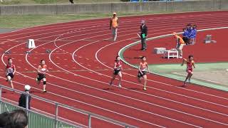 2019 大館市民陸上 中学女子 100m 決勝 TR2組