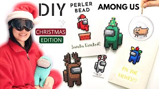 DIY Christmas Among Us Perler Bead Ornaments, Cards & Gifts!