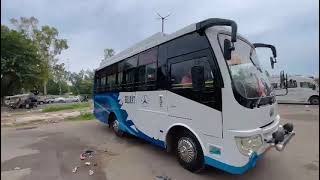 15 seater Eicher mini Bus | Comfortable Maharaja seats | Push Back | Book Now