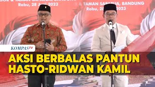 Aksi Berbalas Pantun Hasto-Ridwan Kamil Singgung Bacawapres Ganjar