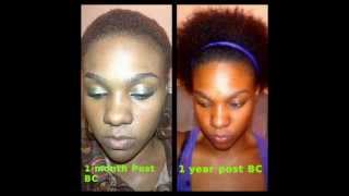 One Year Natural Hair Journey Length Check Pics