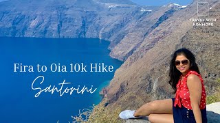 10 km Hike from FIRA To OIA | Caldera SANTORINI Hiking, Greece Travel Vlog (4K) – The hiking path