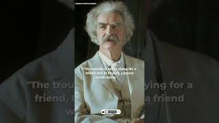 "The trouble is not in dying for ...|| Mark Twain Quotes || #37#shorts  #quotes #viralqoutes