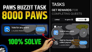 Paws New Task | How to complete New Paws Task 100% Easy | 8000 Paws