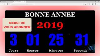COUNTDOWN TIMER HAPPY NEW YEAR 2019 🎆 🎉 with HTML CSS JAVASCRIPT | FK Keita ©