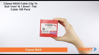 Clipsal 564/0 | Cable Clip To Suit 1mm² \u0026 1.5mm²  Flat Cable | 100 Pack